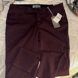 Wit & Wisdom Women's Skinny Pants in Burgundy